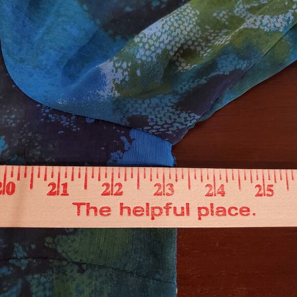 Anthropologie Fig & Flower Sheer Abstract Popover Blouse Top Plus Size 1X Artsy - Picture 10 of 11